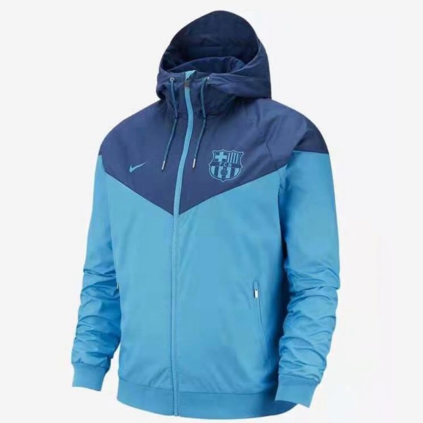 Windjacke Barcelona 2019-20 Blau Licht Fussballtrikots Günstig